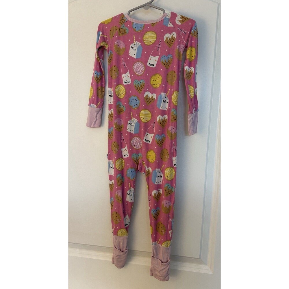 Little Sleepies Baby Pajamas One Piece 18 24 months Bamboo Zipper Milk Cookies - Picture 3 of 8